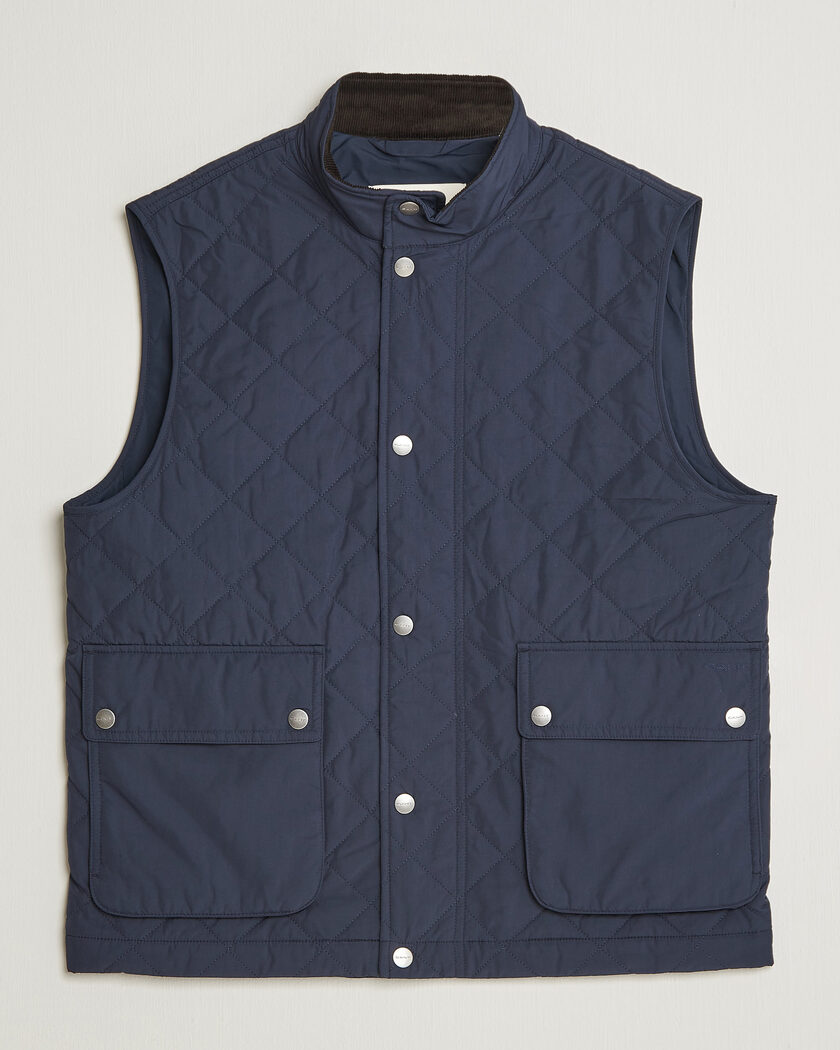 Gant Classic Quilted Vest Evening Blue – Blau