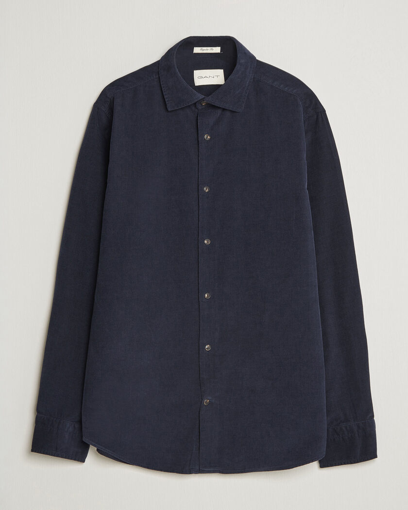 Gant Regular Fit Baby Cord Shirt Evening Blue – Blau