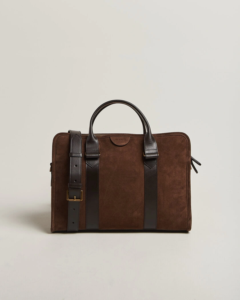 Gant Suede Commuter Bag Soil Brown – Braun