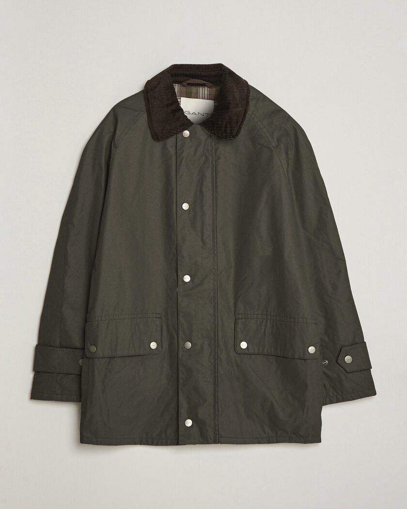 Gant Waxed Barn Jacket Black Brown – Braun