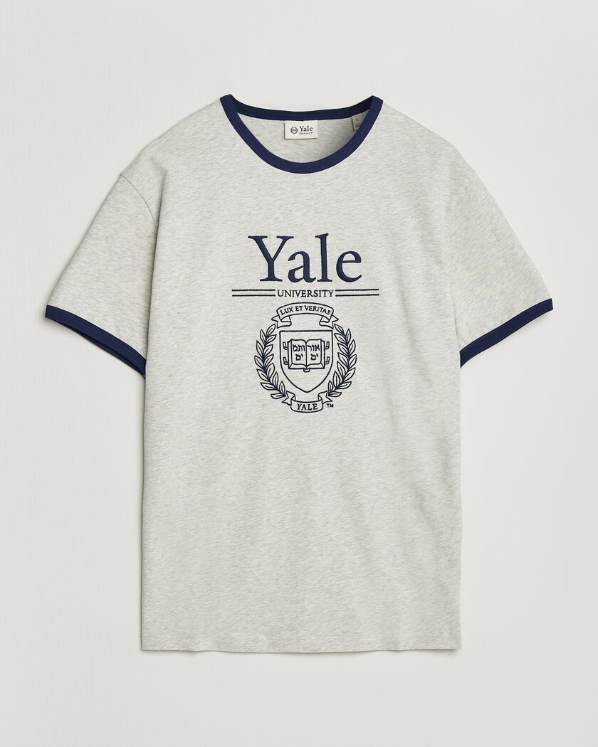 Gant YALE Crew Neck T-Shirt Grey Melange – Grau