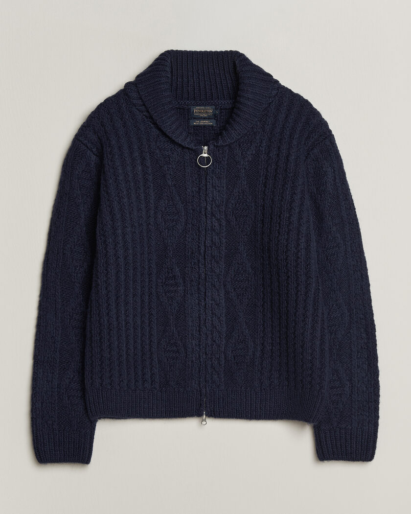 Pendleton Hoop Zip Cardigan Navy – Blau