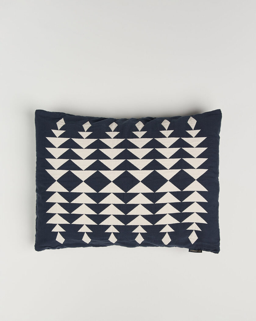 Pendleton Organic Cotton Matelasse Pillow Midnight Nova – Blau
