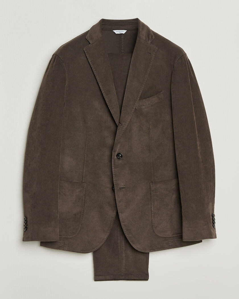 Boglioli K Jacket Baby Corduroy Suit Dark Brown – Braun