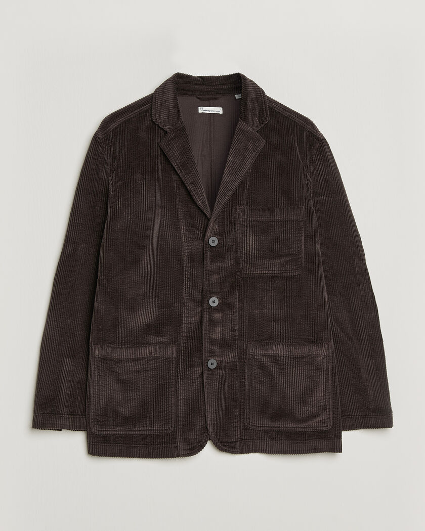 KnowledgeCotton Apparel Cotton Corduroy Blazer Chocolate – Braun
