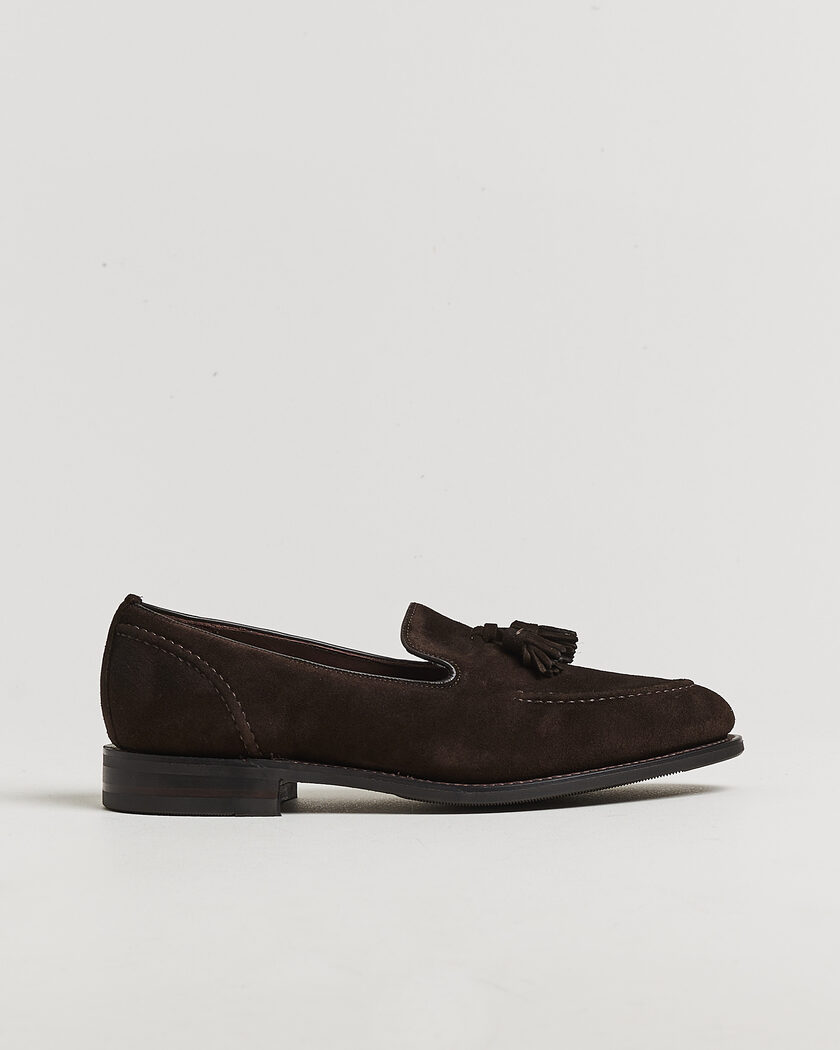 Loake 1880 Brunel Suede Tassel Loafer Dark Brown – Braun