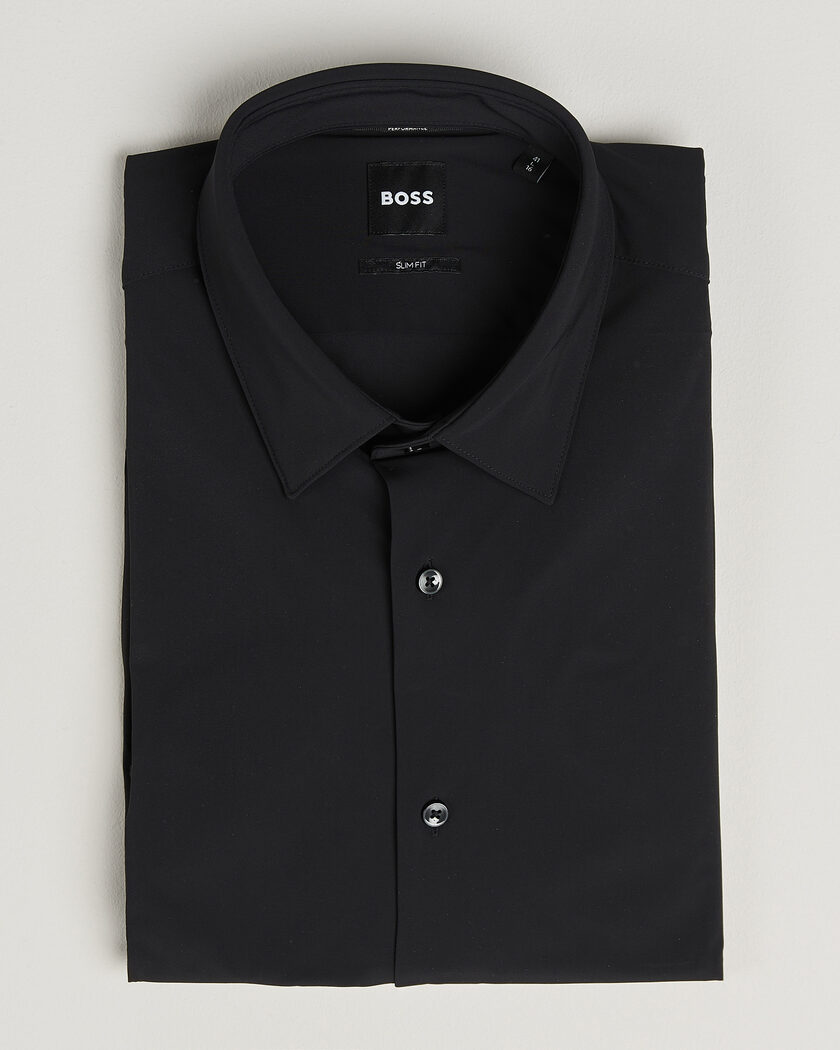 BOSS BLACK Hank 4-Way Stretch Shirt Black – Schwarz