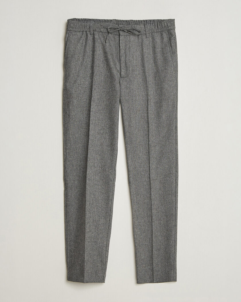 BOSS BLACK Kane Brushed Drawstring Trousers Medium Grey – Grau