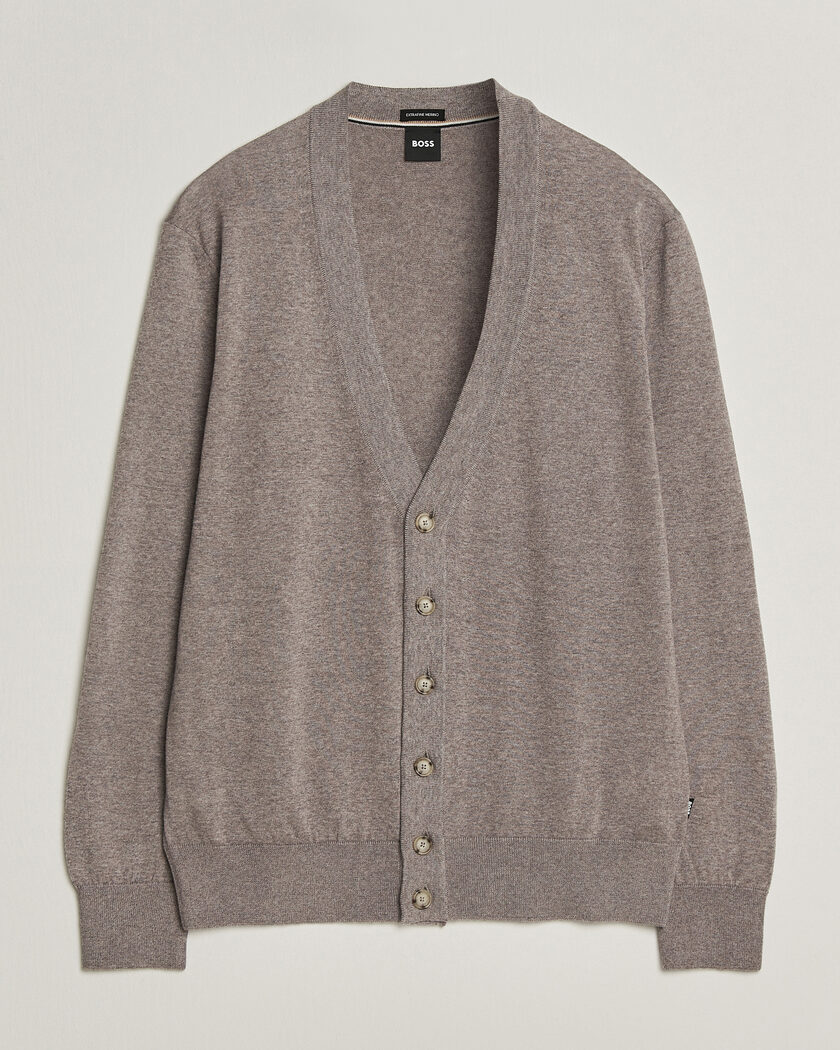  BOSS BLACK Mardon Wool Cardigan Open Brown – Braun