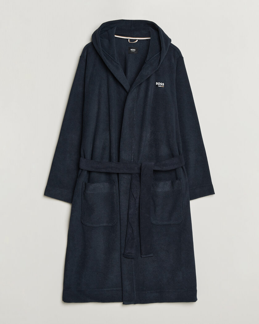 BOSS BLACK Terry Robe Dark Blue – Blau