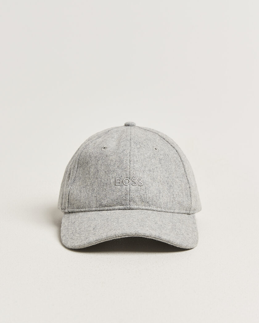 BOSS ORANGE Derrel Wool Cap Open Grey – Grau