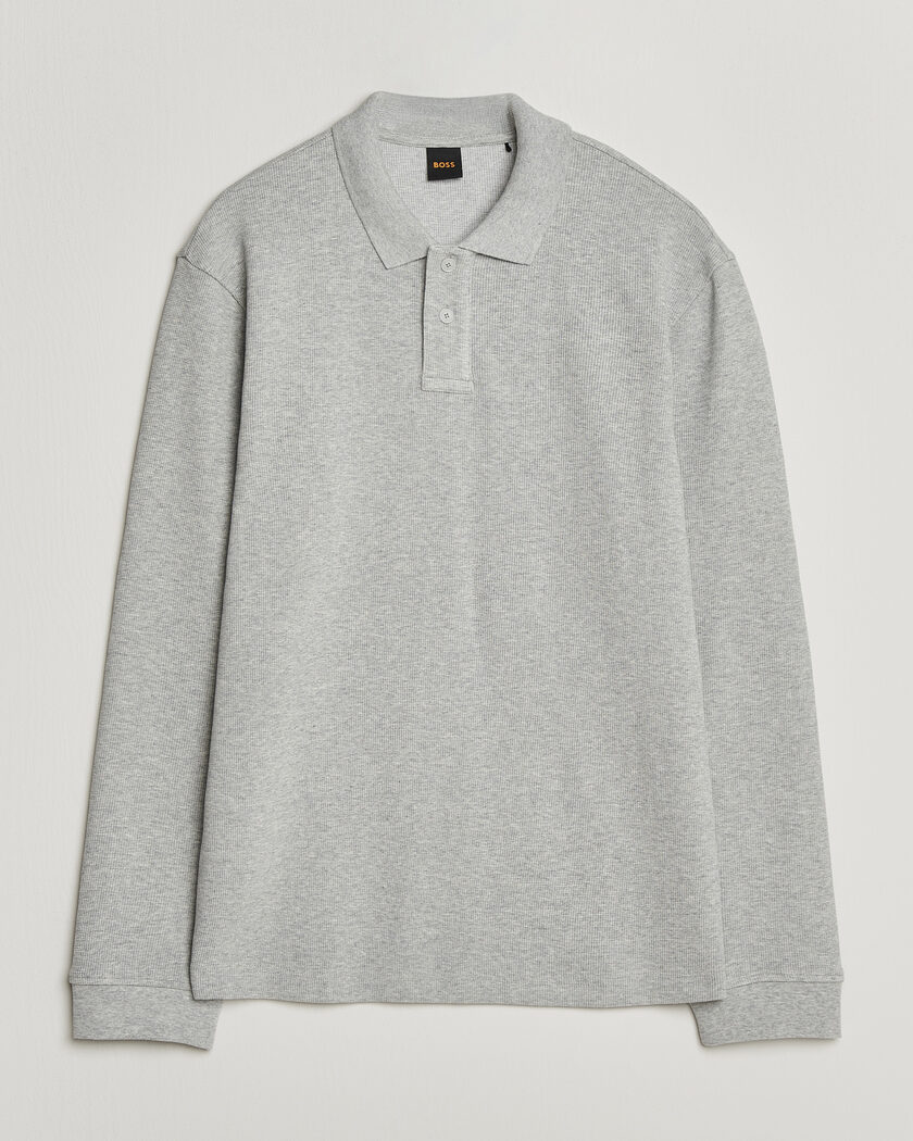BOSS ORANGE Petempesto Polo Sweater Open Grey – Grau