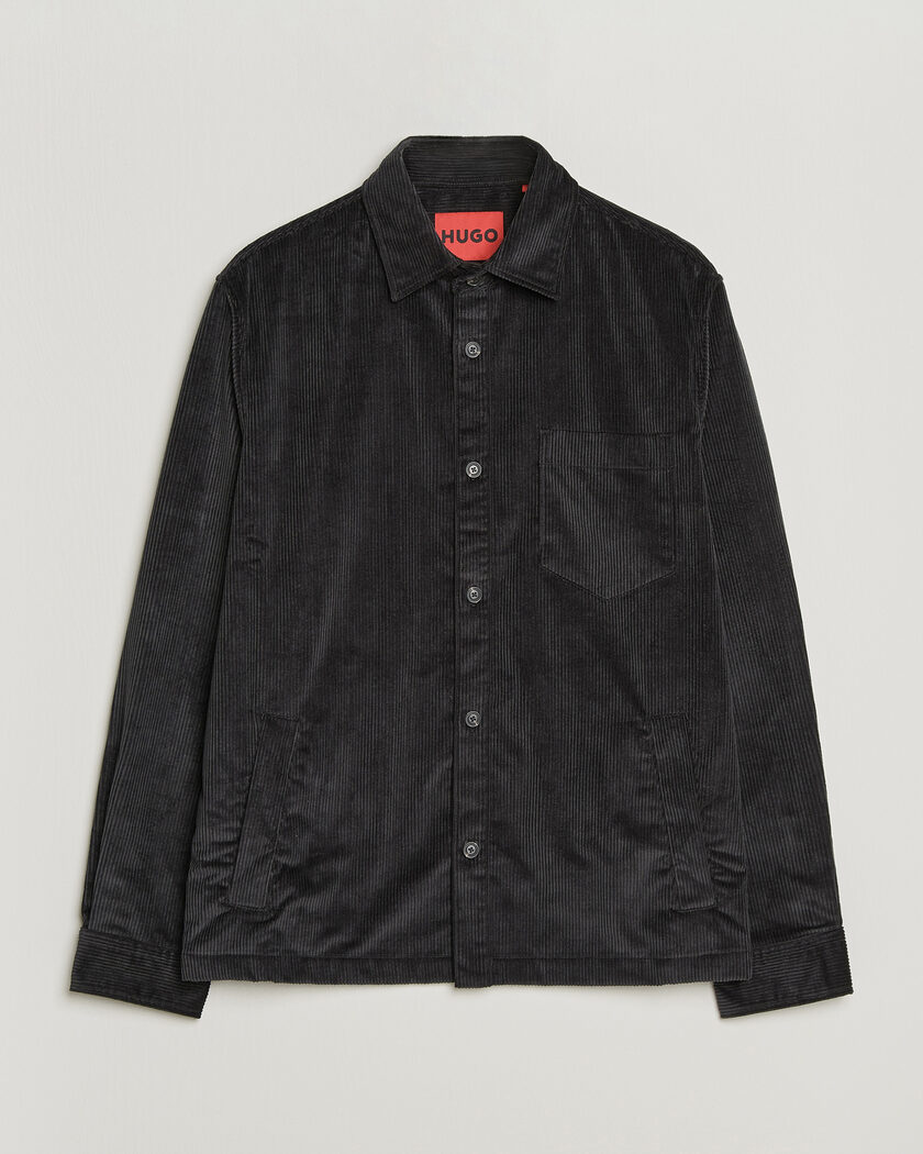 HUGO Ecord Corduroy Overshirt Black – Schwarz