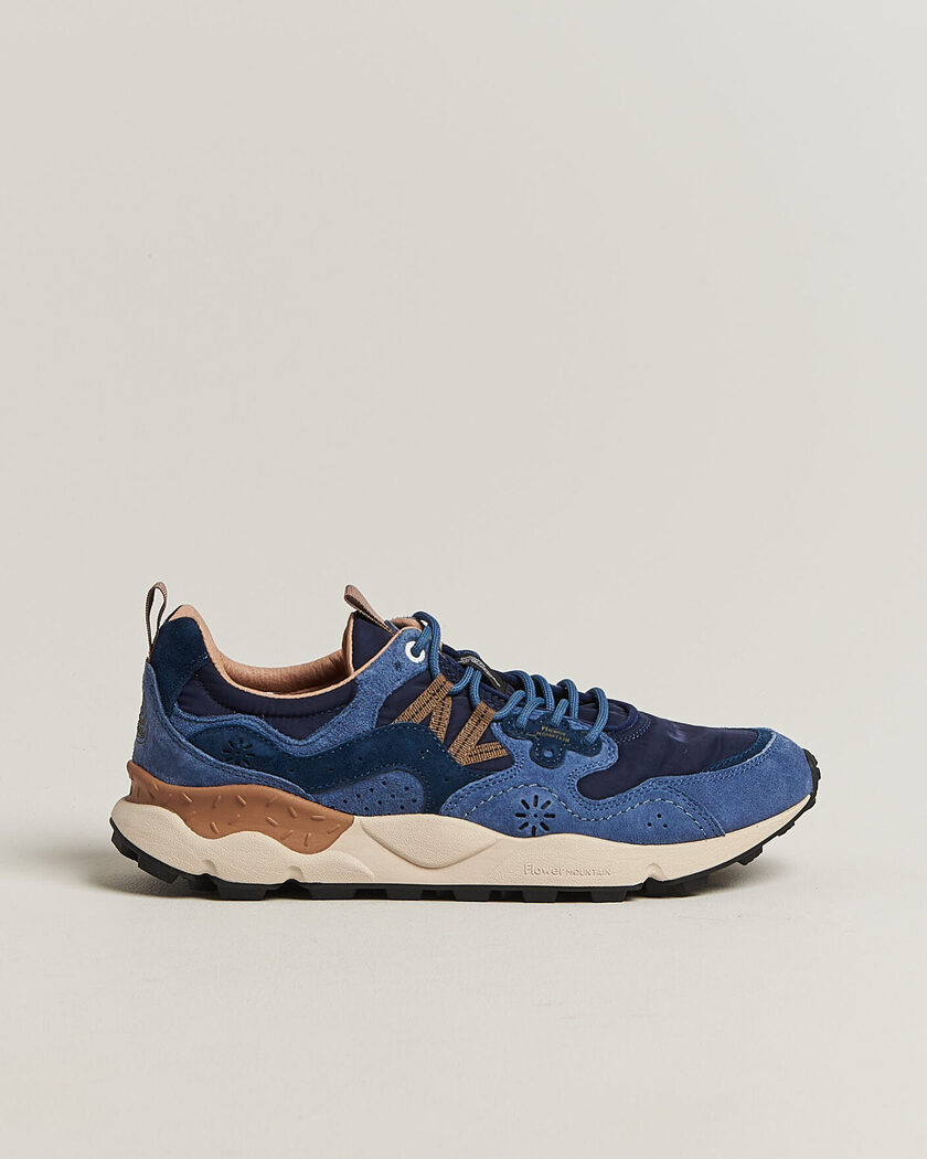 Flower Mountain Yamano 3 Suede/Nylon Sneaker Navy/Blue – Blau