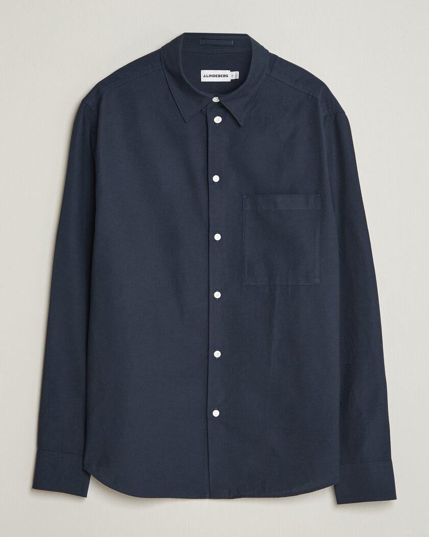 J.Lindeberg Marlon Flannel Shirt JL Navy – Blau