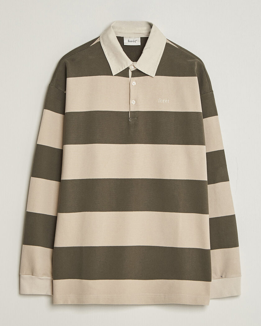 Forét Match Rugby Sweatshirt Wood Stripe – Grün