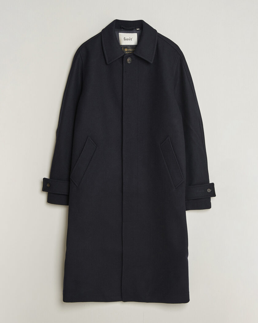 Forét Pine Wool Coat Navy – Blau