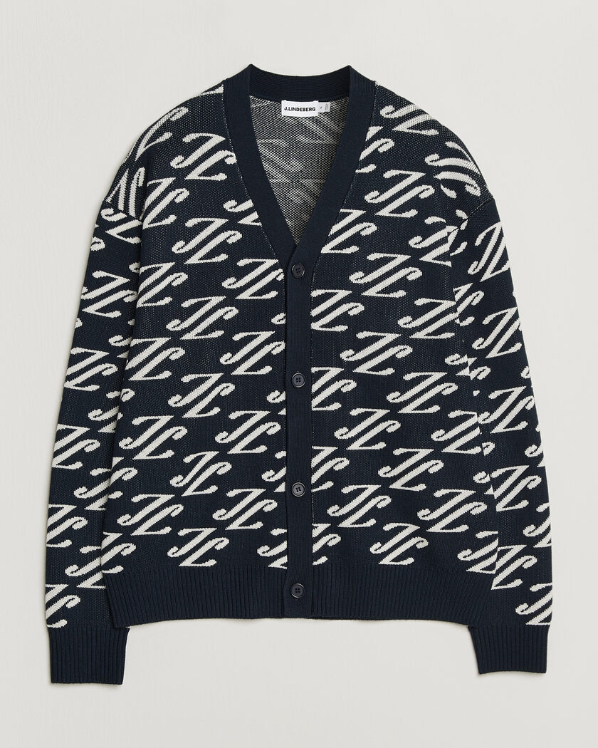 J.Lindeberg Denny Jacquard Cardigan JL Navy – Blau