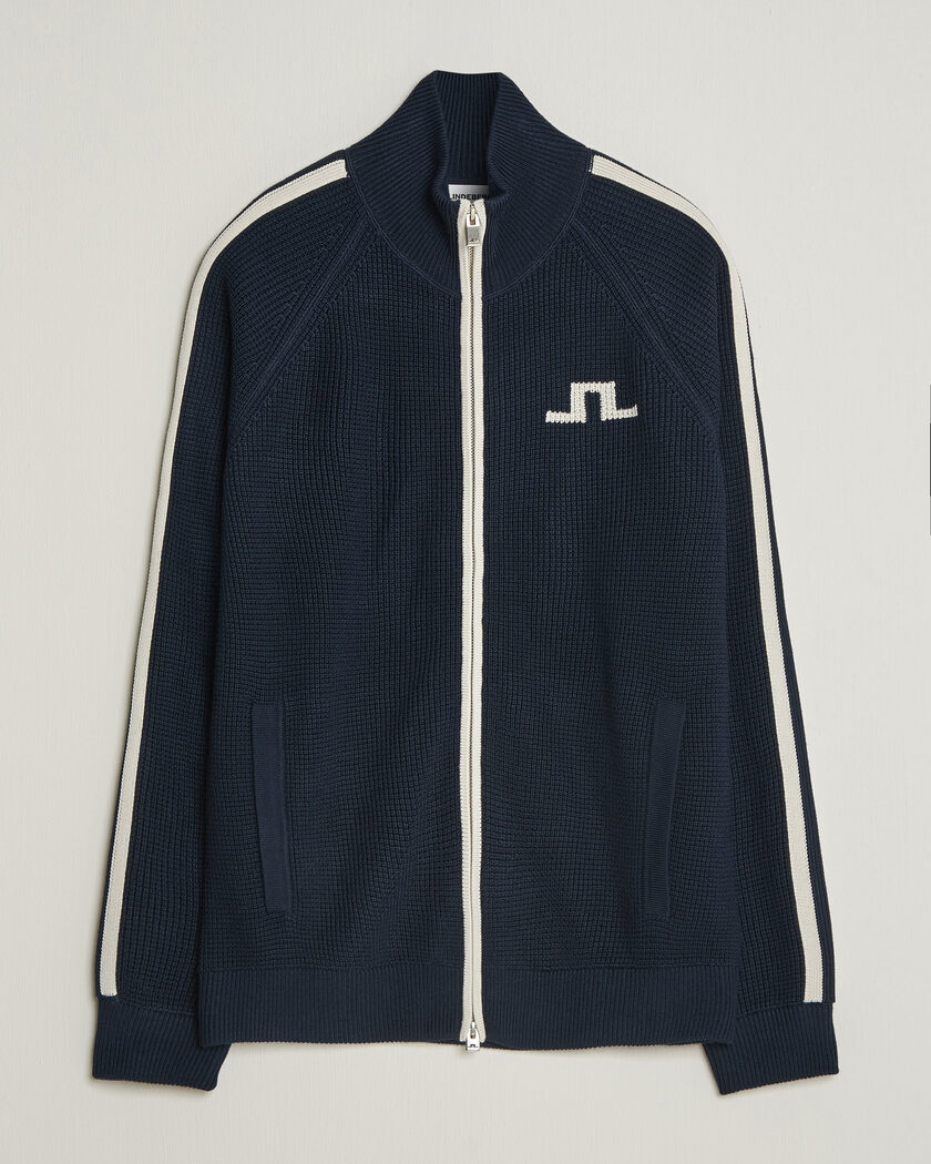 J.Lindeberg Craig Knitted Full Zip JL Navy – Blau