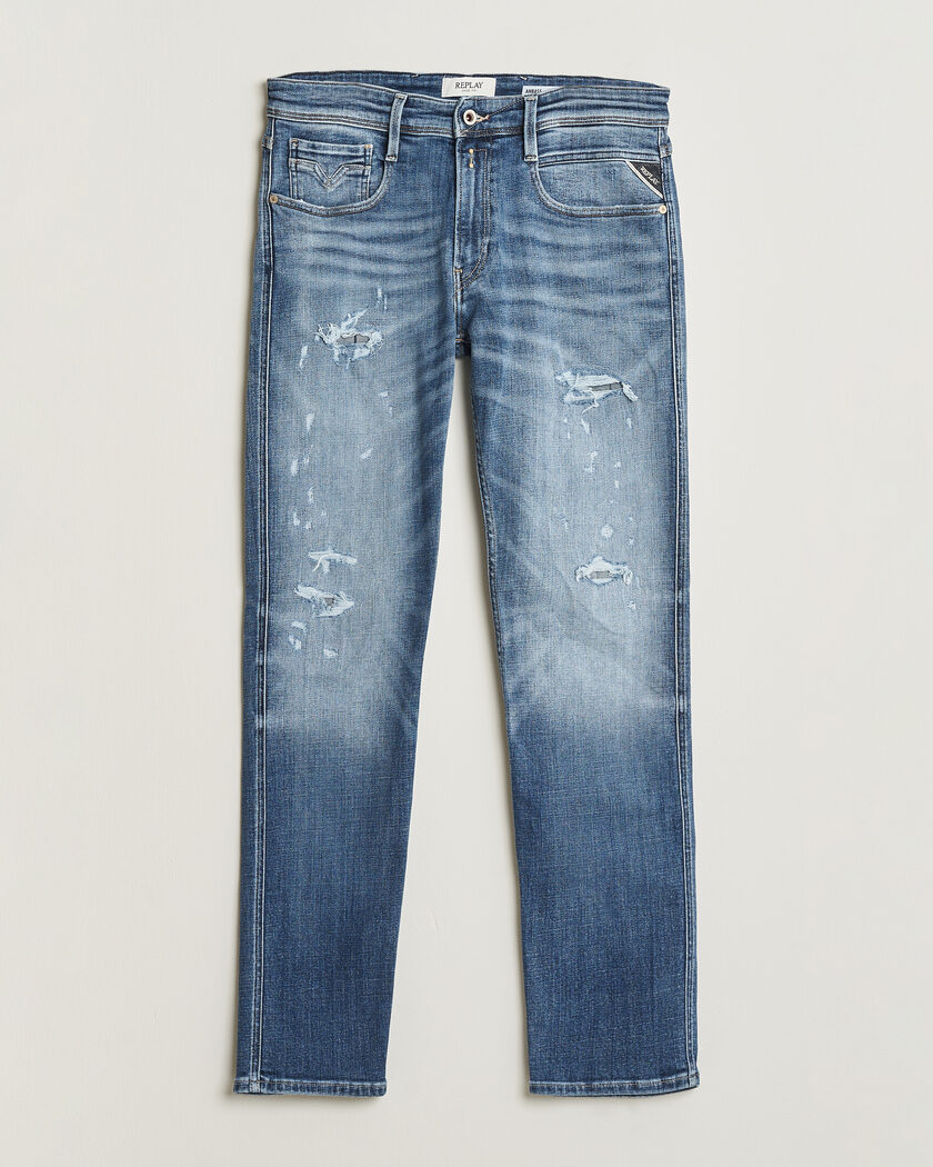 Replay Anbass 10 Years Wash Jeans Medium Blue – Blau