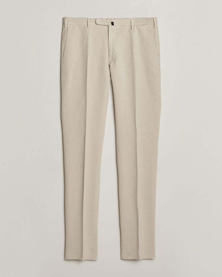 Incotex Slim Fit Soft Cotton Stretch Chinos Off White – Weiß