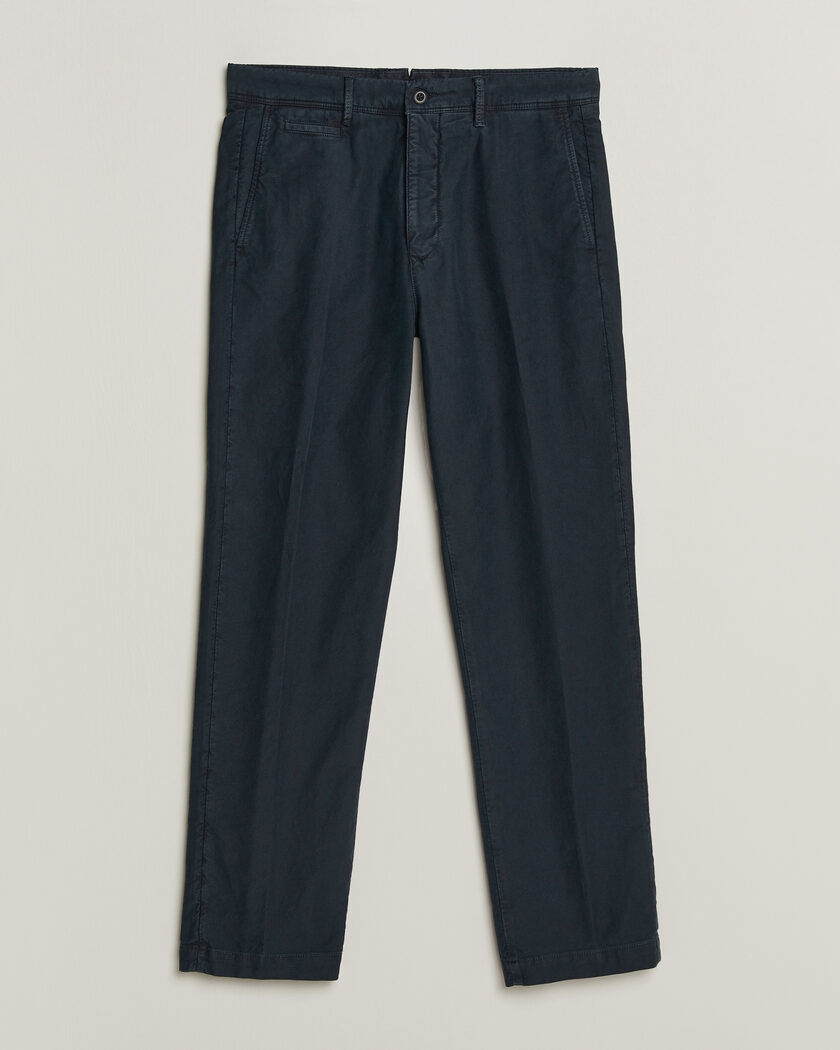 Incotex Regular Fit Garment Dyed Slacks Navy – Blau