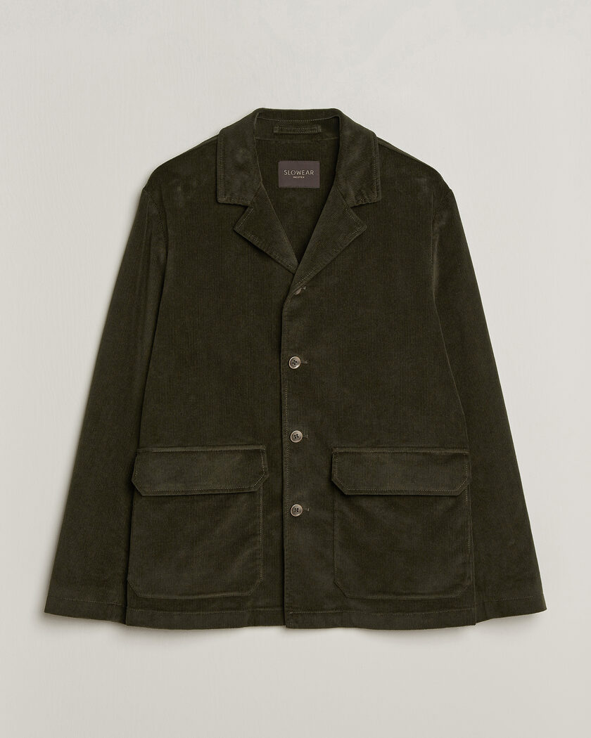 Incotex Corduroy Sports Jacket Forest Green – Grün