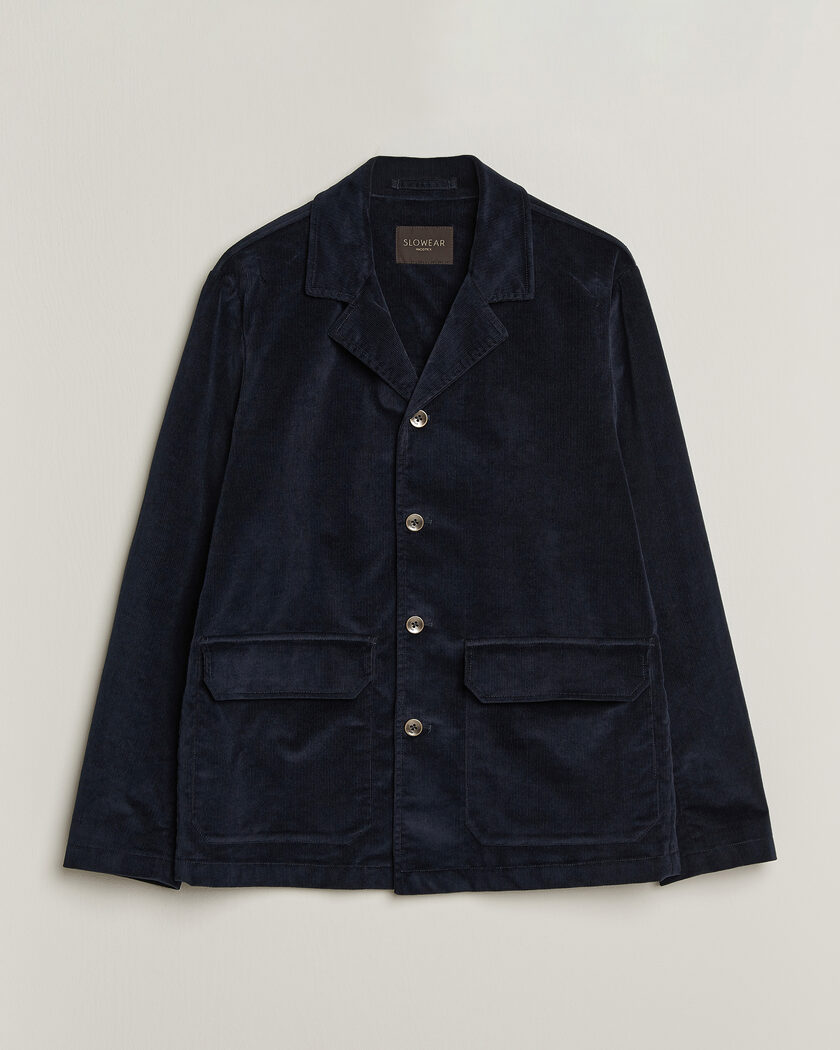 Incotex Corduroy Sports Jacket Navy – Blau