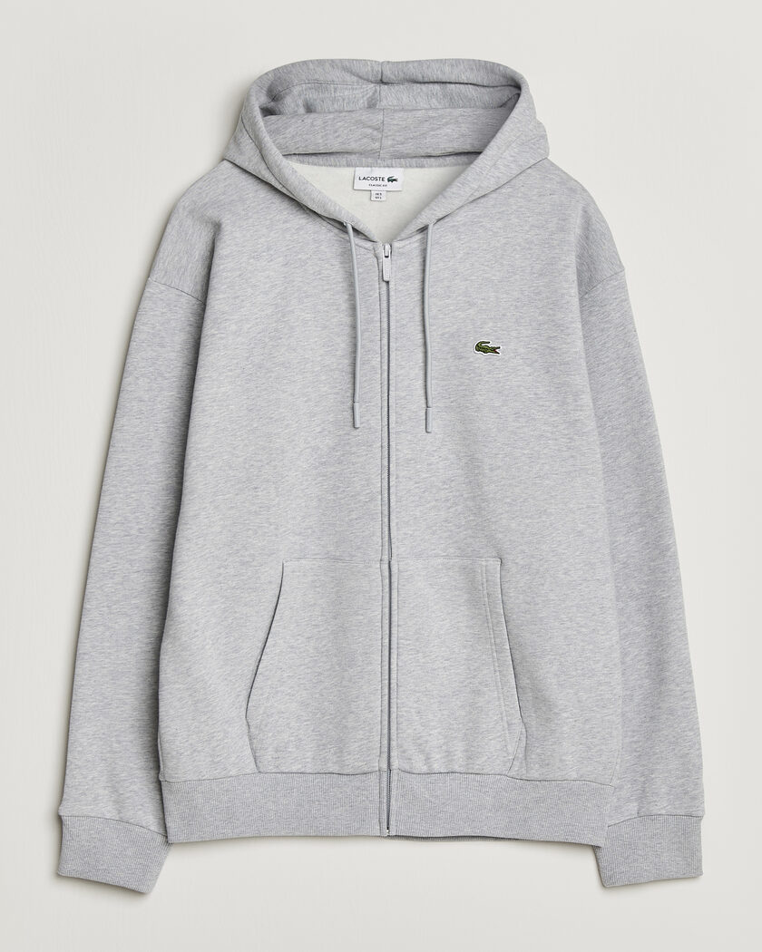 Lacoste Full Zip Hoodie Silver Chine – Grau
