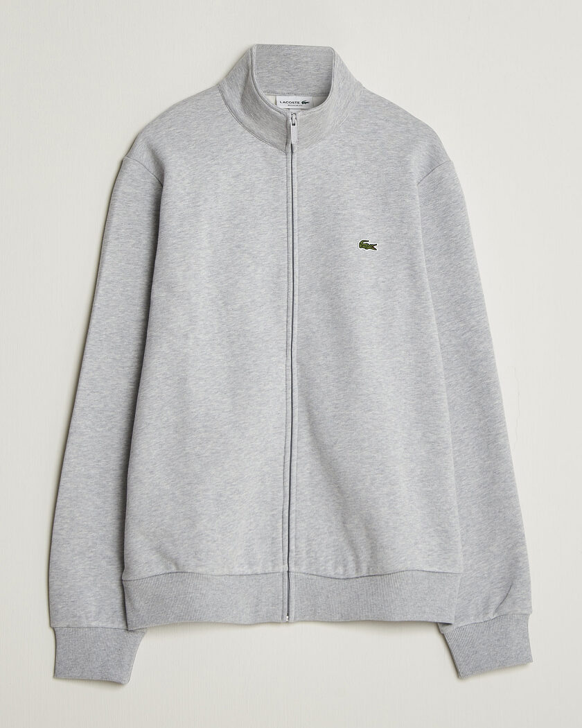 Lacoste Full Zip Sweater Silver Chine – Grau
