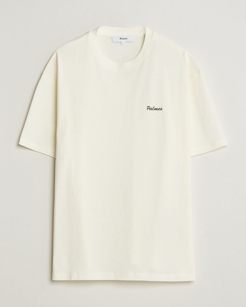 Palmes Logo T-Shirt Off White – Weiß