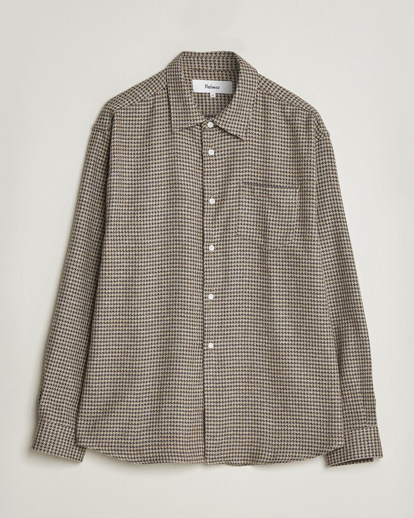 Palmes Serve Shirt Olive Check – Braun