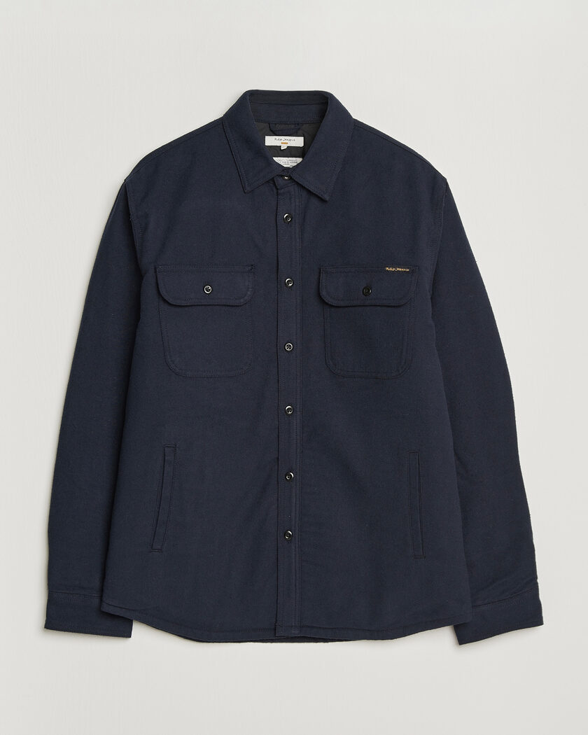 Nudie Jeans Glenn Padded Overshirt Blueberry – Blau