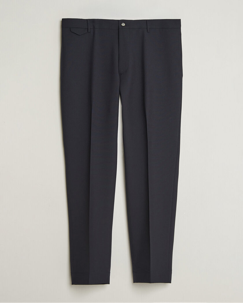 Santaniello Wool Trousers Navy – Blau