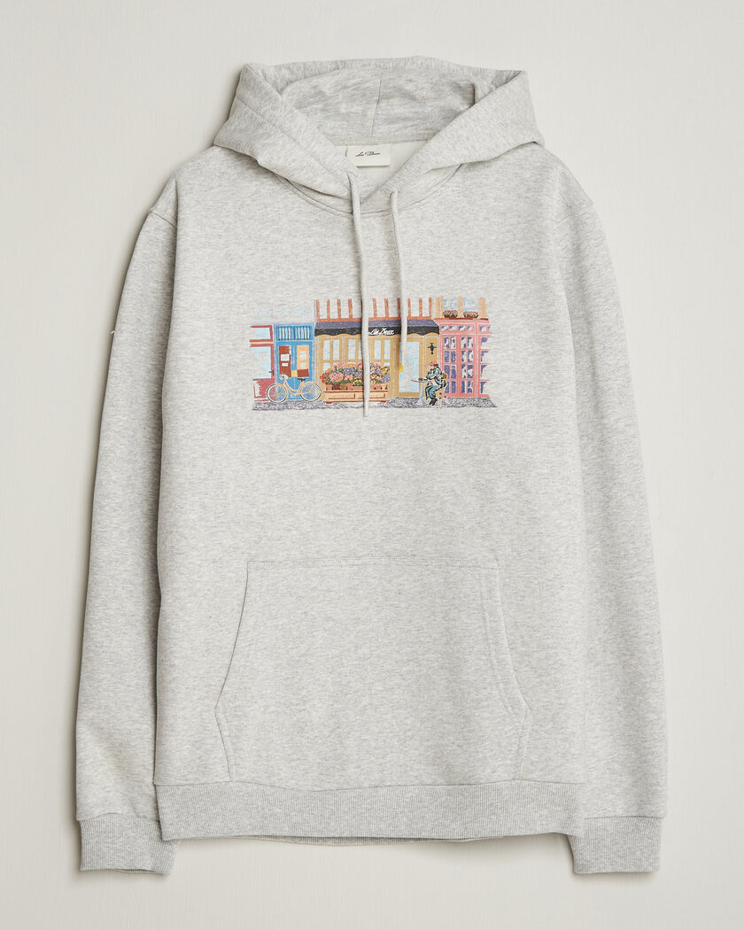 LES DEUX Market Hoodie Snow Melange – Grau