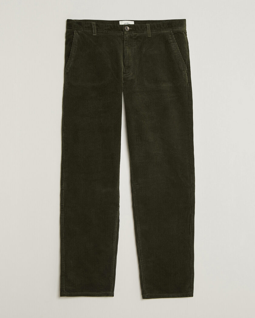 LES DEUX Corduroy Tapered Pants Rosin Green – Grün