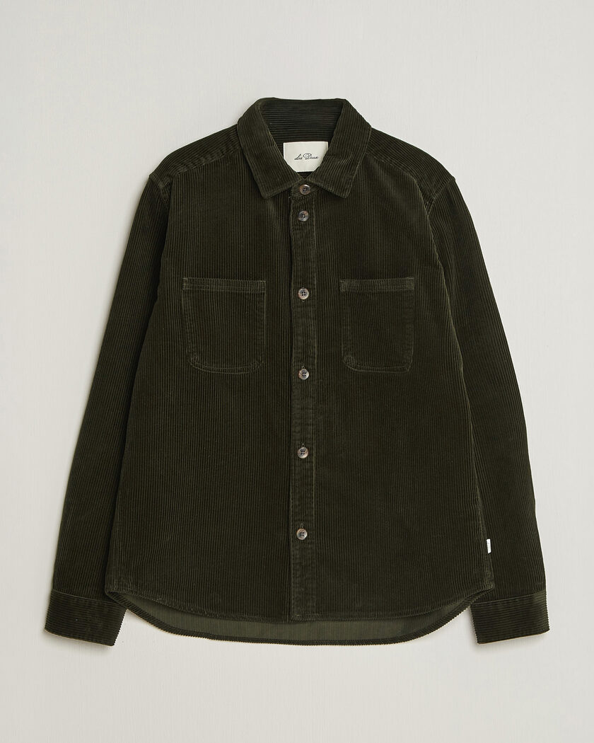 LES DEUX Corduroy Overshirt Rosin Green – Grün