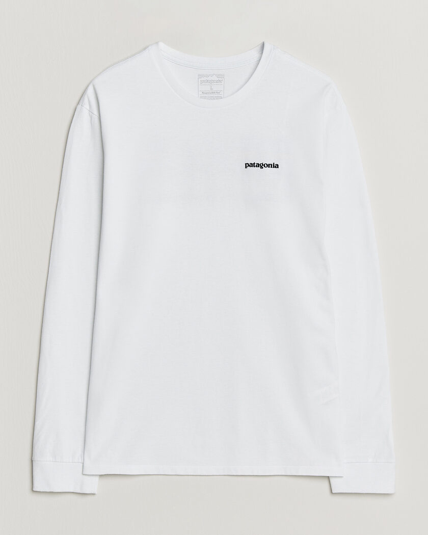 Patagonia P-6 Logo Responsibili LS T-Shirt Fiber White – Weiß