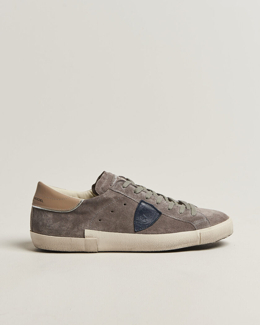 Philippe Model PRSX Low Top Suede Sneaker Grey – Grau