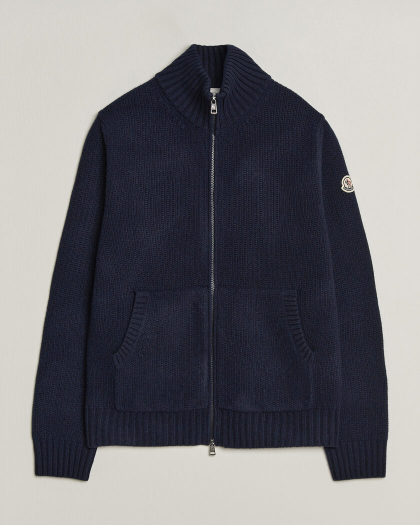 Moncler Full Zip Cardigan Navy – Blau