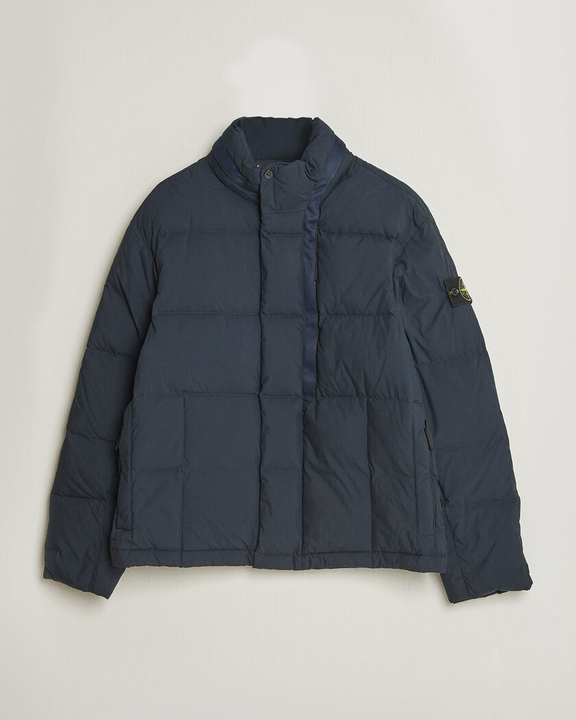 Stone Island Cotton/Nylon Padded Down Jacket Navy Blue – Blau