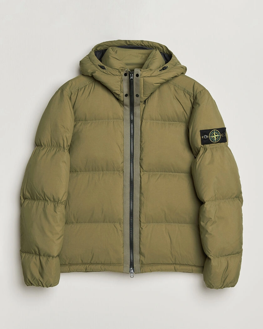 Stone Island Matt Ripstop Cordura Down Jacket Green – Grün