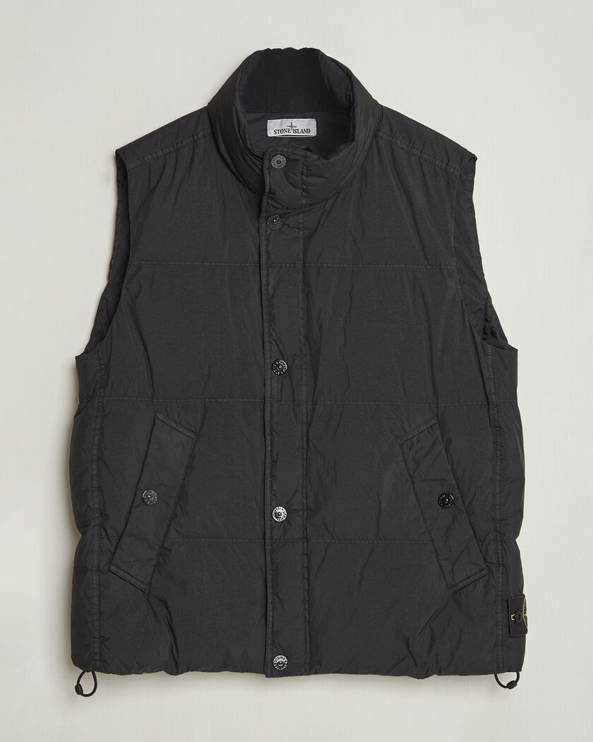Stone Island Crinkle Reps Down Vest Black – Schwarz