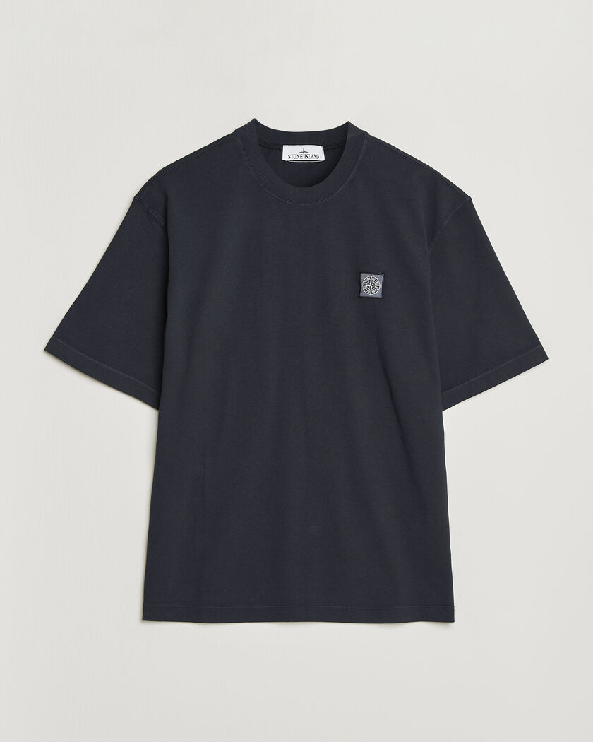 Stone Island Combed Organic Cotton T-Shirt Navy Blue – Blau