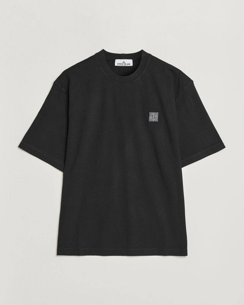 Stone Island Combed Organic Cotton T-Shirt Black – Schwarz