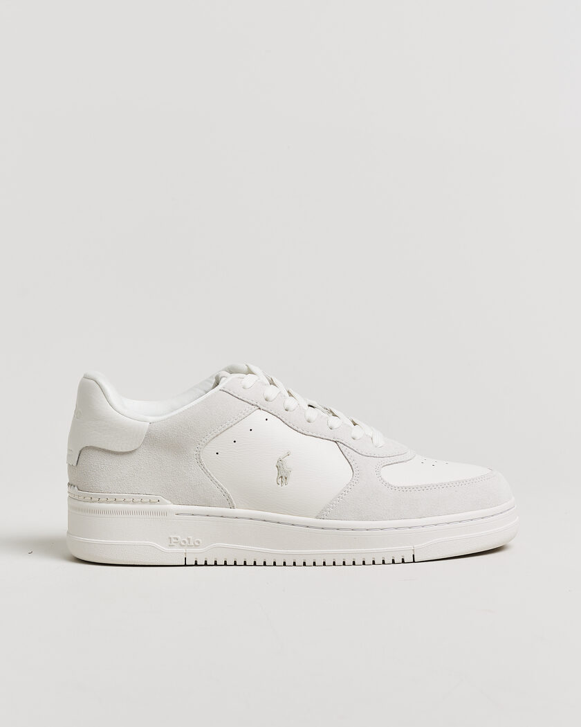 Polo Ralph Lauren Masters Court Suede/Leather Sneakers Deckwash White – Weiß