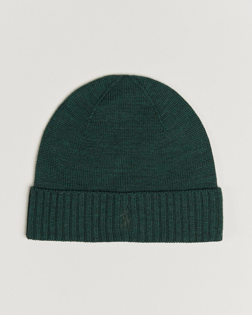 Polo Ralph Lauren Merino Beanie Pine Heather – Grün