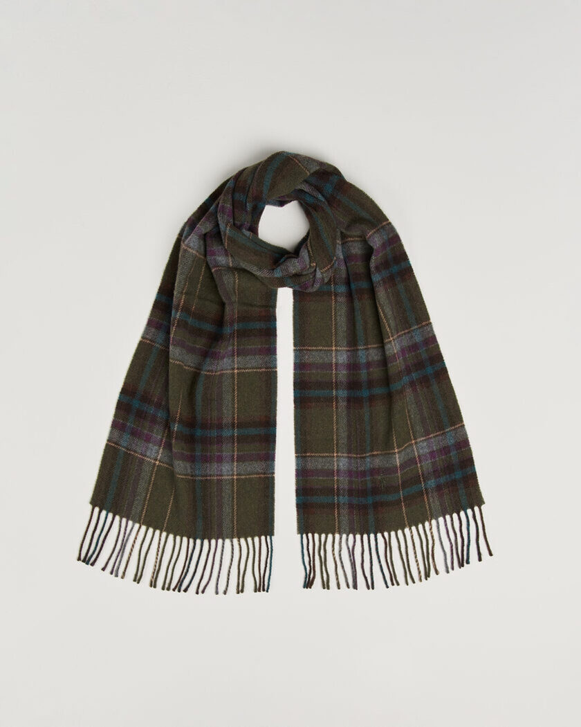 Polo Ralph Lauren Classic Wool Scarf Olive – Mehrfarbig