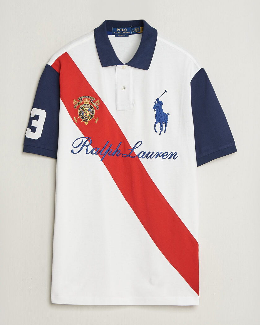 Polo Ralph Lauren Classic Fit Diagonal Stripe Polo White – Weiß