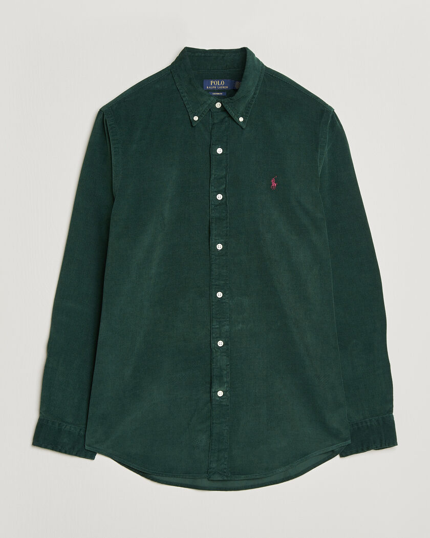 Polo Ralph Lauren Custom Fit BD Corduroy Shirt Moss Agate – Grün